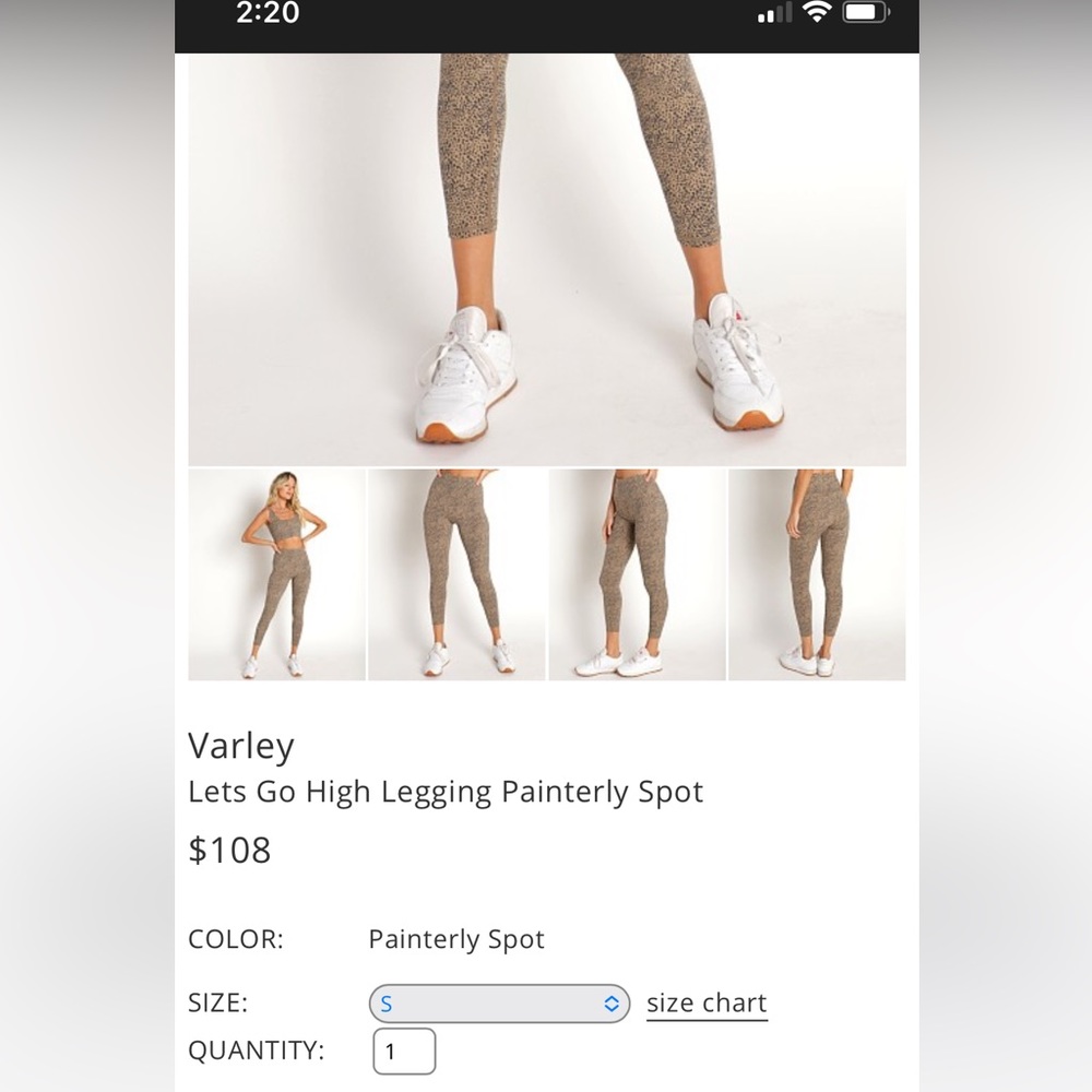 Varley leggings size XS like new